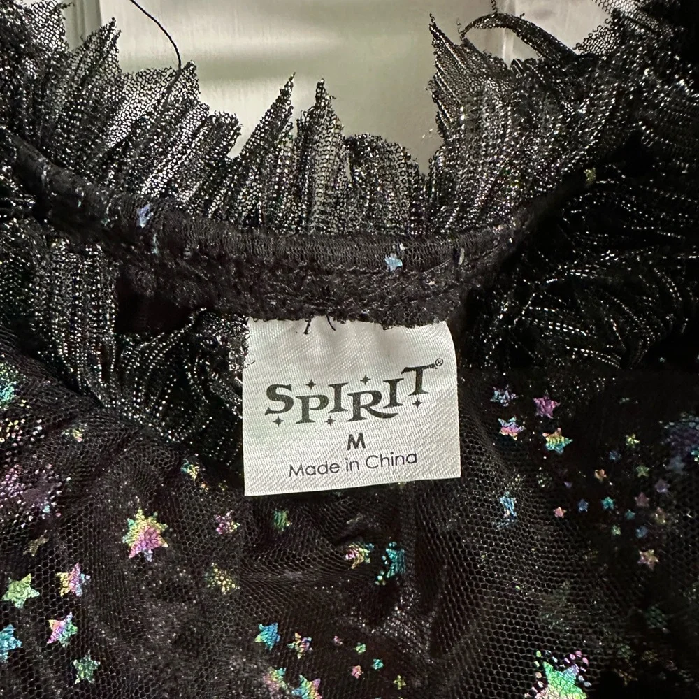 Black Starry Witch Costume Dress With Attached Belt by Spirit ~ Medium (8/10)